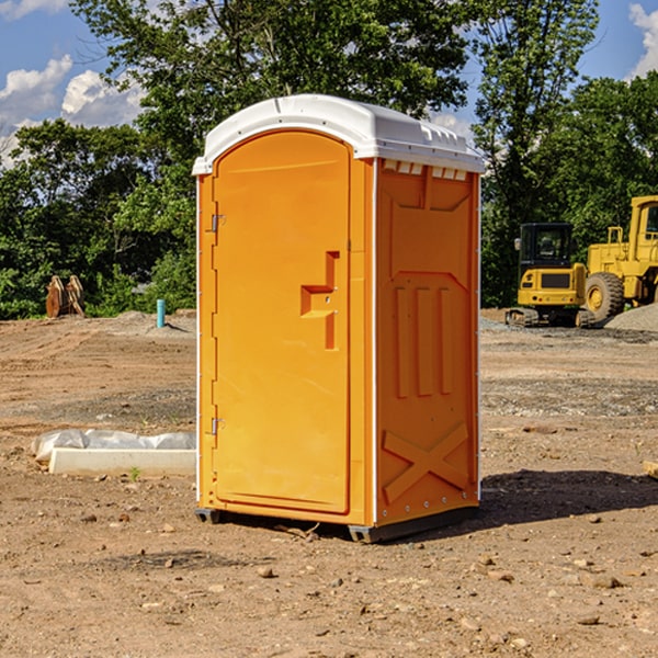 how often are the portable restrooms cleaned and serviced during a rental period in Lithium